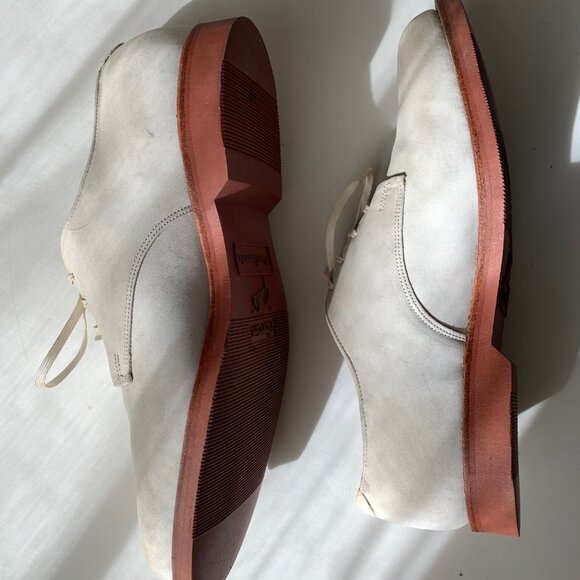 Allen Edmonds white bucks (Suede?) men's shoes, size 10-1/2 - Picture 5 of 12